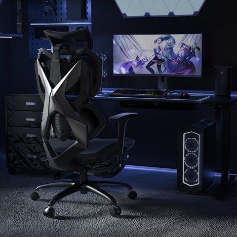 Fotel ergonomiczny gamingowy Angel Furia PRO z podnóżkiem
