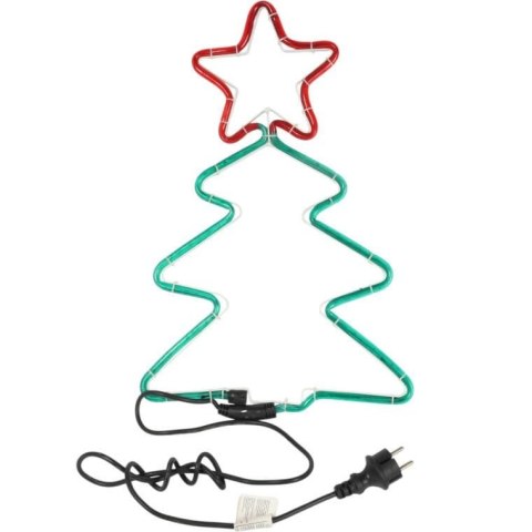 BOŻONARODZENIOWA DEKORACJA Z WĘŻA ŚWIETLNEGO LED- CHOINKA 50 CM