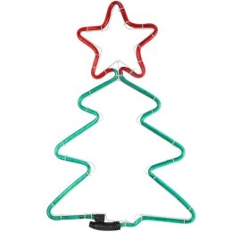 BOŻONARODZENIOWA DEKORACJA Z WĘŻA ŚWIETLNEGO LED- CHOINKA 50 CM