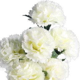 Bukiet GOŹDZIKÓW 42 cm BIAŁY