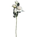 GAŁĄZKA Z 3 RÓŻAMI 56 CM BIAŁA