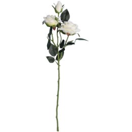 GAŁĄZKA Z 3 RÓŻAMI 56 CM BIAŁA