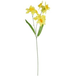 GAŁĄZKA Z 9 KWIATAMI NARCYZA 70 CM JASNO ŻÓŁTA