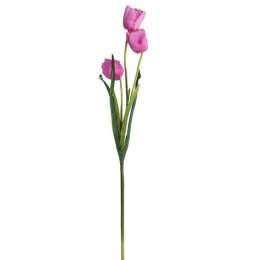 Gałązka 3 TULIPANÓW 80 CM FIOLETOWA