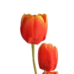 Gałązka 3 TULIPANÓW 80 CM POMARAŃCZOWA