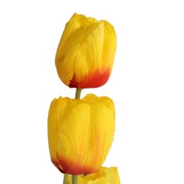 Gałązka 3 TULIPANÓW 80 CM ŻÓŁTA