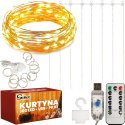KURTYNA ŚWIETLNA NA OKNO 300 LED 3x3 LAMPKI ŚWIĄTECZNE CHOINKOWE GIRLANDA CIEPŁY BIAŁY/K