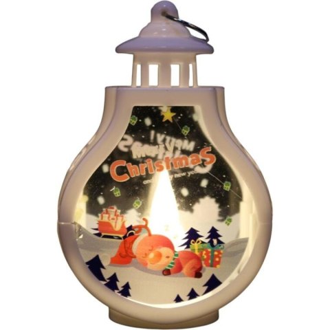 LAMPION ŚWIĄTECZNY LATARENKA DEKORACJA ŚWIETLNA LED BOŻE NARODZENIE reniferek
