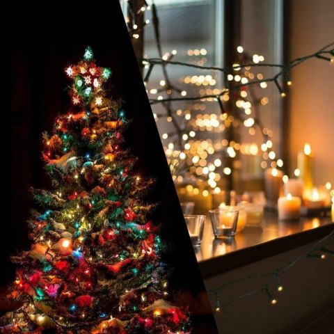 Lampki Choinkowe 600 LED Multikolor do Użytku Zewnętrznego 30m IP44 Zasilanie Sieciowe