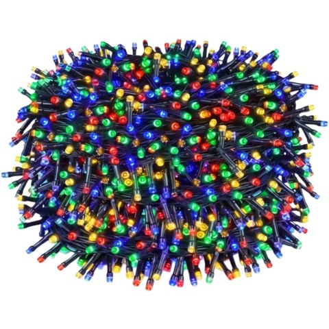MOCNE LAMPKI CHOINKOWE 500 LED MULTI ZEWNĘTRZNE WEWNĘTRZNE PROGRAMATOR 40M