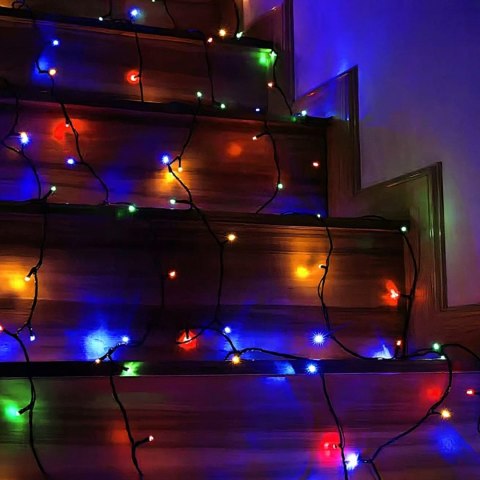 MOCNE LAMPKI CHOINKOWE 500 LED MULTI ZEWNĘTRZNE WEWNĘTRZNE PROGRAMATOR 40M