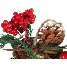 Ozdoba bożonarodzeniowa zawieszkaSZYSZKA Z DEKORACJĄ 20 cm BRĄZOWA