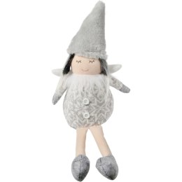Pluszowy Anioł Siedzący ze Zwisającymi Nogami 42cm - Kolor Szary