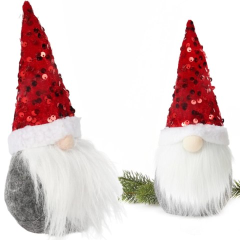 SKRZAT Świąteczny Krasnal GNOM Ozdoba Świąteczna Prezent 22 cm