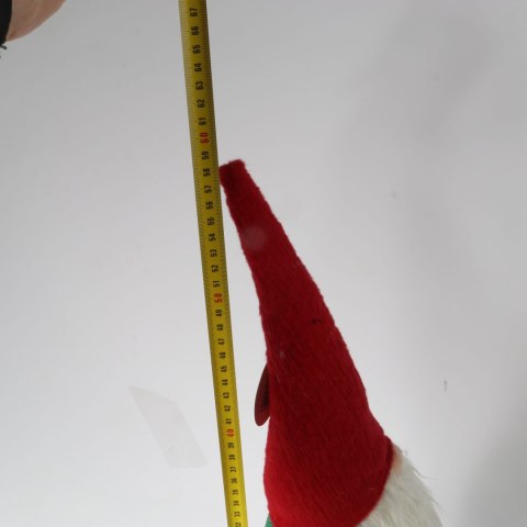 SKRZAT Świąteczny Krasnal GNOM Ozdoba Świąteczna na drabinie 58 cm