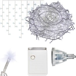 SOPLE 300 LED KURTYNA LAMPKI ZEWNĘTRZNE/WEWNĘTRZNE FLASH ZIMNY BIAŁY PROGRAMATOR 9 M