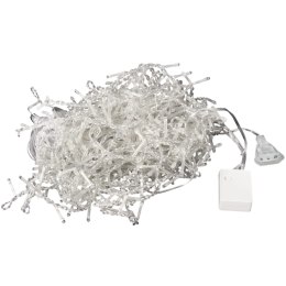 SOPLE 300 LED KURTYNA LAMPKI ZEWNĘTRZNE/WEWNĘTRZNE FLASH ZIMNY BIAŁY PROGRAMATOR 9 M