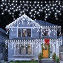 SOPLE 500 LED KURTYNA LAMPKI ZEWNĘTRZNE IP44 BIAŁE ZIMNE FLASH 15 M