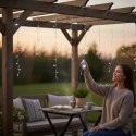 SOPLE 500 LED KURTYNA LAMPKI ZEWNĘTRZNE IP44 NIEBIESKA +FLASH ZIMNY BIAŁY 15 M