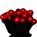 Czerwone Lampki-Perły Choinkowe 50L na Zielonym Kablu, 220-240V, Długość 2,7m