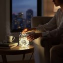 Energooszczędne Lampki Choinkowe-Łezki na Białym Druciku z 10 LED, Zimny Biały Kolor, Zasilane na Baterie AA
