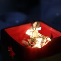 Energooszczędne Lampki Choinkowe-Łezki na Białym Druciku z 10 LED, Zimny Biały Kolor, Zasilane na Baterie AA