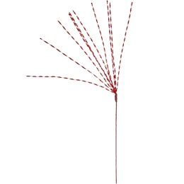 Gałązka metalizowana czerwona do dekoracji stroików sztuczna 72 cm