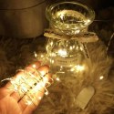 LAMPKI 10 LED ŚWIATEŁKA MIKRO DRUCIKI NA BATERIE ŚWIATŁO CIEPŁE BIAŁE