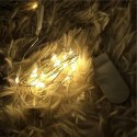 LAMPKI 10 LED ŚWIATEŁKA MIKRO DRUCIKI NA BATERIE ŚWIATŁO CIEPŁE BIAŁE