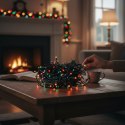 LAMPKI CHOINKOWE 100 LED TYPU RYŹ Z PROGRAMATOREM MULTICOLOR
