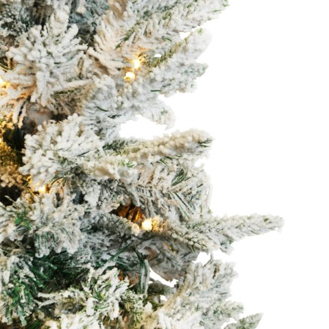 LUKSUSOWA CHOINKA SZTUCZNA ŚWIERK OŚNIEŻONA 300 LED BIAŁY/MULTIKOLOR 180 CM