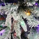 LUKSUSOWA CHOINKA SZTUCZNA ŚWIERK OŚNIEŻONA 300 LED BIAŁY/MULTIKOLOR 180 CM