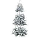 LUKSUSOWA CHOINKA SZTUCZNA ŚWIERK OŚNIEŻONA 300 LED BIAŁY/MULTIKOLOR 180 CM