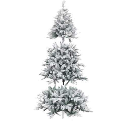 LUKSUSOWA CHOINKA SZTUCZNA ŚWIERK OŚNIEŻONA 300 LED BIAŁY/MULTIKOLOR 180 CM