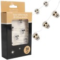 Lampki 20 LED z Czaszkami na Giętkim Druciku - Dekoracje na Baterie