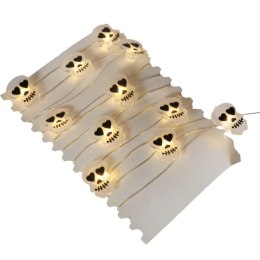 Lampki 20 LED z Czaszkami na Giętkim Druciku - Dekoracje na Baterie