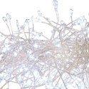 Lampki 240 LED 2,4 metra CLUSTER RYŻ ZIMNY BIAŁY NA BATERIE