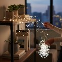 Lampki 240 LED 2,4 metra CLUSTER RYŻ ZIMNY BIAŁY NA BATERIE