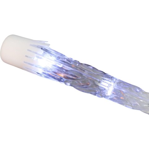 Lampki zewnętrzne Sople Płynące 24 sztuki 72 LED Stalaktyty barwa zimna biała