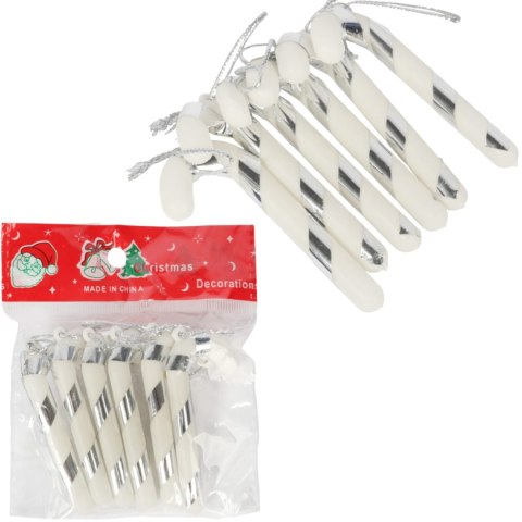 ŚWIĄTECZNE ZAWIESZKI NA CHOINKĘ LASKI CUKROWE 6 SZT
