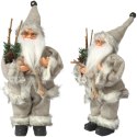 ŚWIĘTY MIKOŁAJ świąteczny FIGURKA skandynawski DEKORACJA ozdoba 24 cm szary