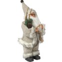 ŚWIĘTY MIKOŁAJ świąteczny FIGURKA skandynawski DEKORACJA ozdoba 24 cm szary