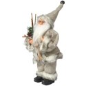 ŚWIĘTY MIKOŁAJ świąteczny FIGURKA skandynawski DEKORACJA ozdoba 24 cm szary