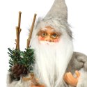 ŚWIĘTY MIKOŁAJ świąteczny FIGURKA skandynawski DEKORACJA ozdoba 24 cm szary