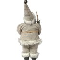 ŚWIĘTY MIKOŁAJ świąteczny FIGURKA skandynawski DEKORACJA ozdoba 24 cm szary