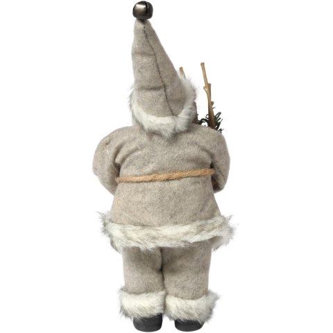ŚWIĘTY MIKOŁAJ świąteczny FIGURKA skandynawski DEKORACJA ozdoba 24 cm szary