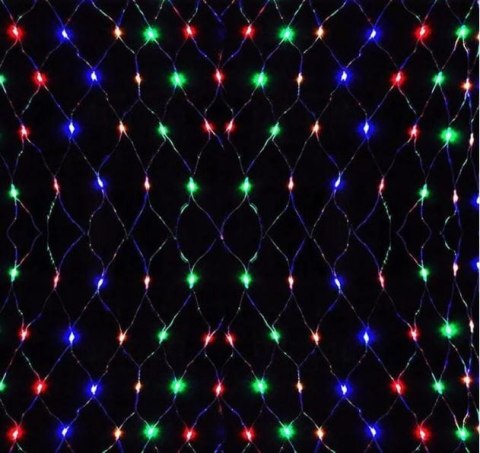 Siatka LED 3x3 M 240 LED Multikolor Lampki Choinkowe Zewnętrzna