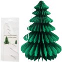 ZAWIESZKA CHOINKA PAPIEROWA ROZKŁADANA ORIGAMI DEKORACJA ŚWIĄTECZNA 3D ZIELONA