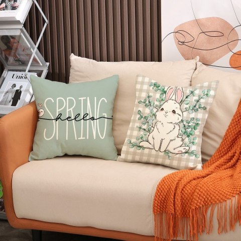 Poszewka na poduszkę 45 x 45 cm motyw wiosenny BOHO POD136