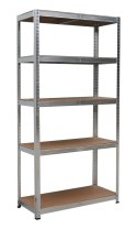 Regał magazynowy metalowy 2w1, 5 półek 150x75x30 cm